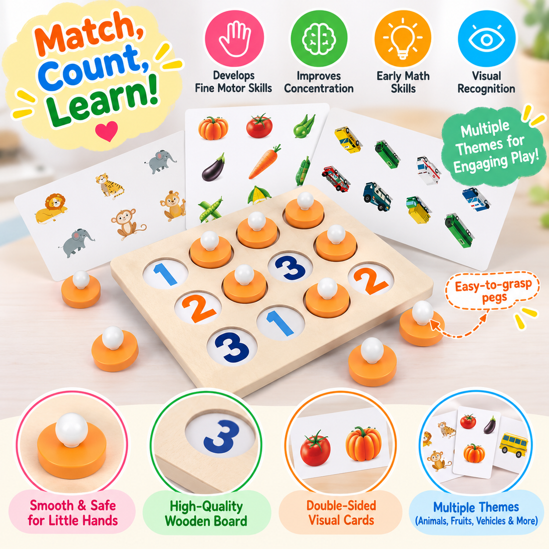 Instant memory game- small (4 pattern cards)