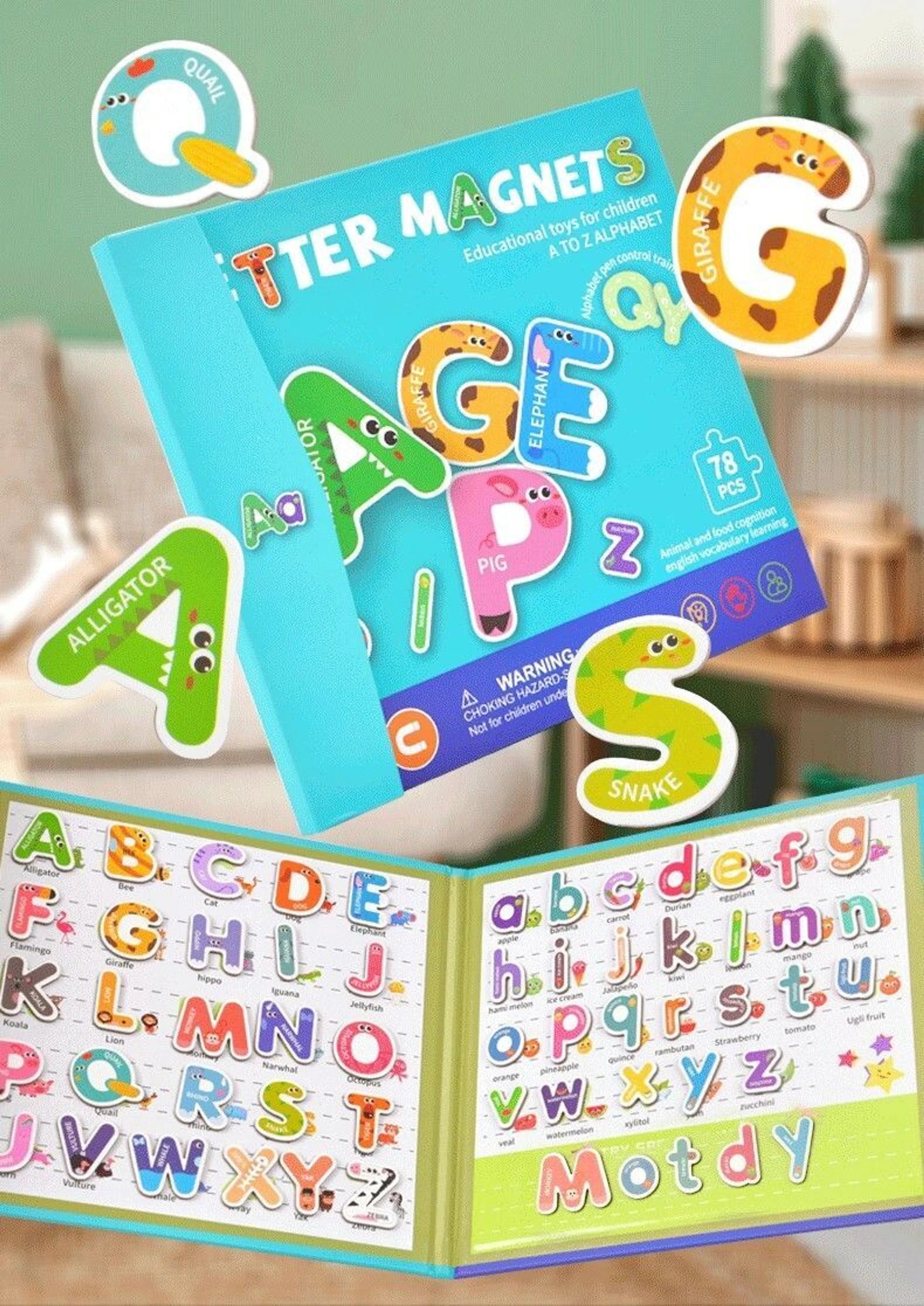 Animal Alphabet Magnet Book for interactive and colourful play!