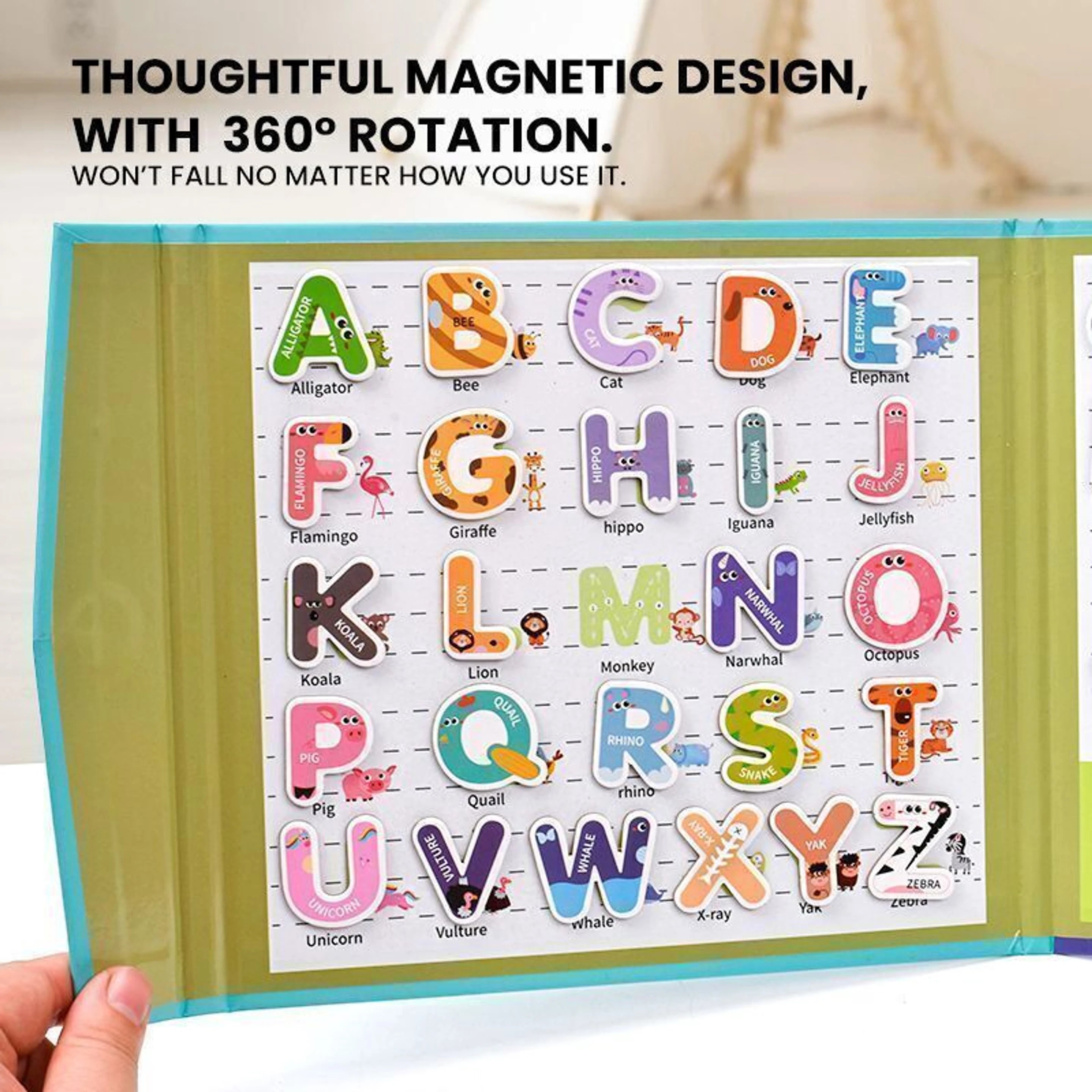Animal Alphabet Magnet Book for interactive and colourful play!