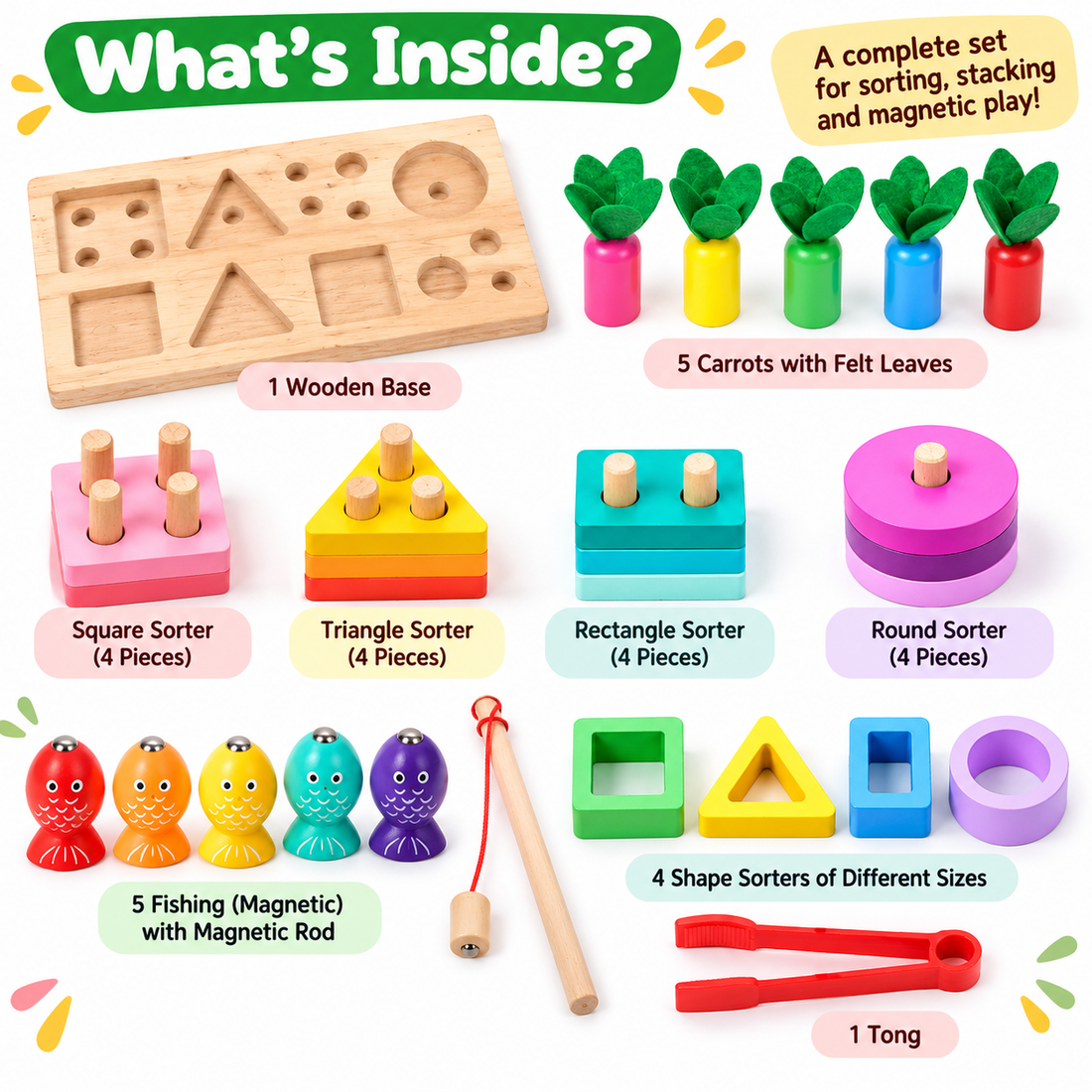 Montessori Magnetic four in one activity