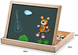 Wooden Animal Puzzle Box – 2 in 1 Magnetic Drawing & Puzzle Set🐾