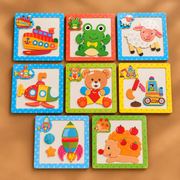 Wooden Jigsaw Puzzle Boards – Fun Learning with Every Piece!🧩(Random design)(1pc)