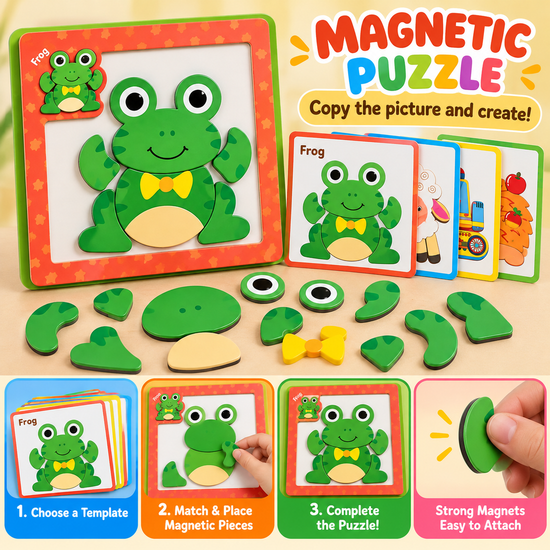 Wooden Jigsaw Puzzle Boards – Fun Learning with Every Piece!🧩(Random design)(1pc)