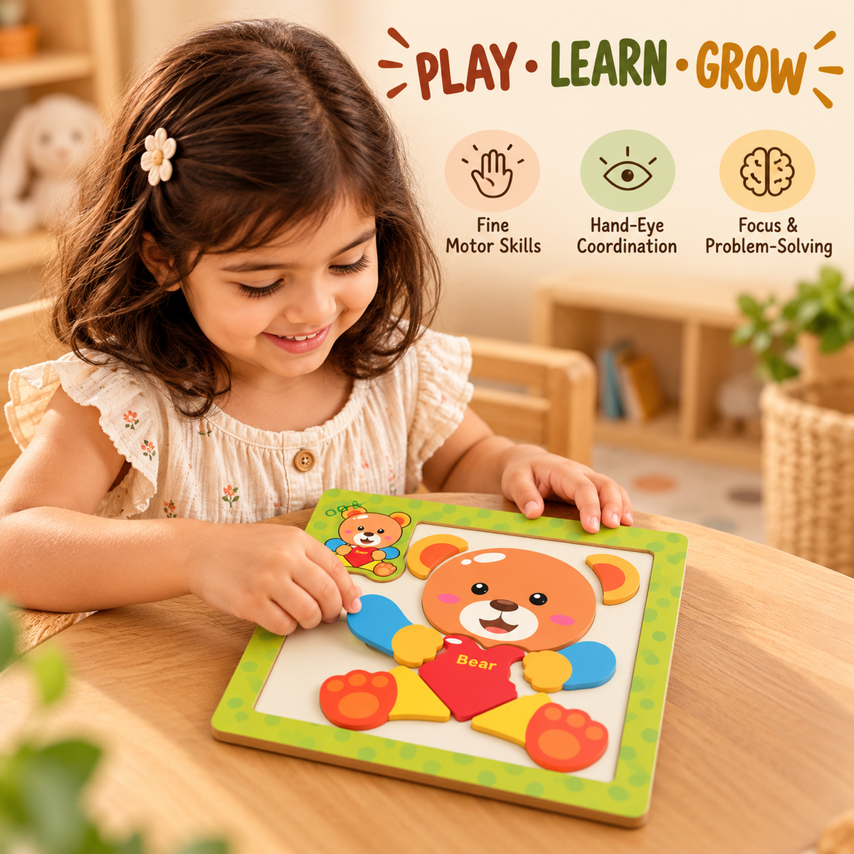 Wooden Jigsaw Puzzle Boards – Fun Learning with Every Piece!🧩(Random design)(1pc)