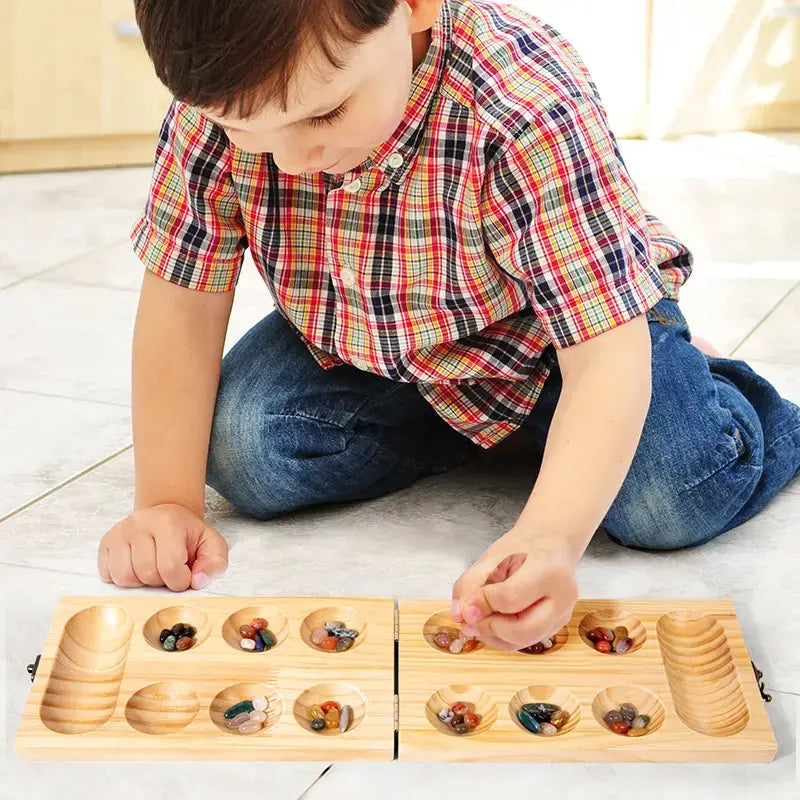 Mancala natural stone chess play game
