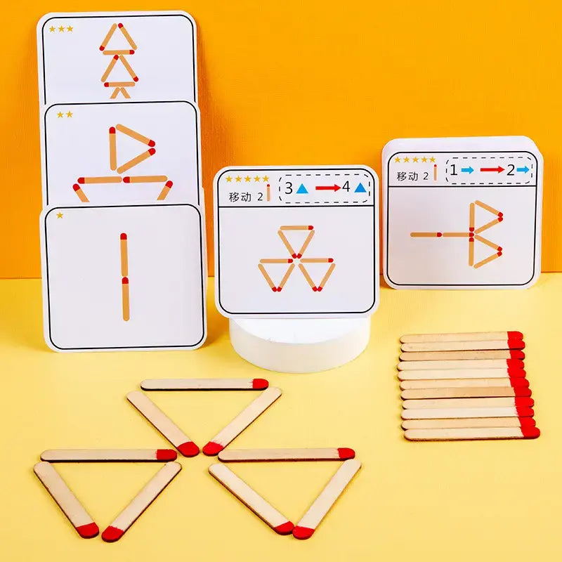 Matchbox stick card game