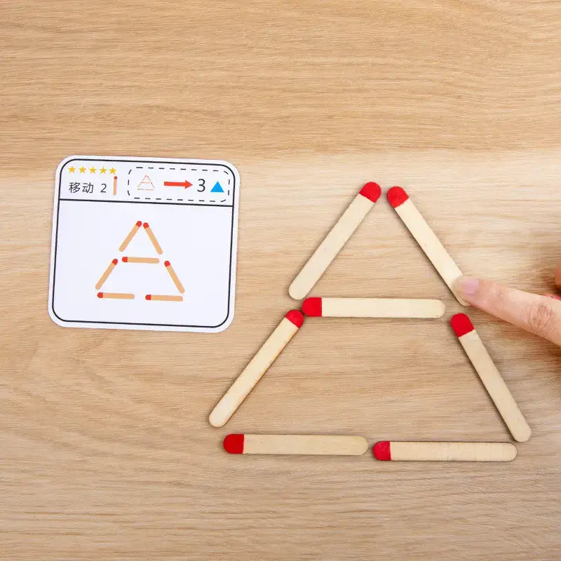 Matchbox stick card game