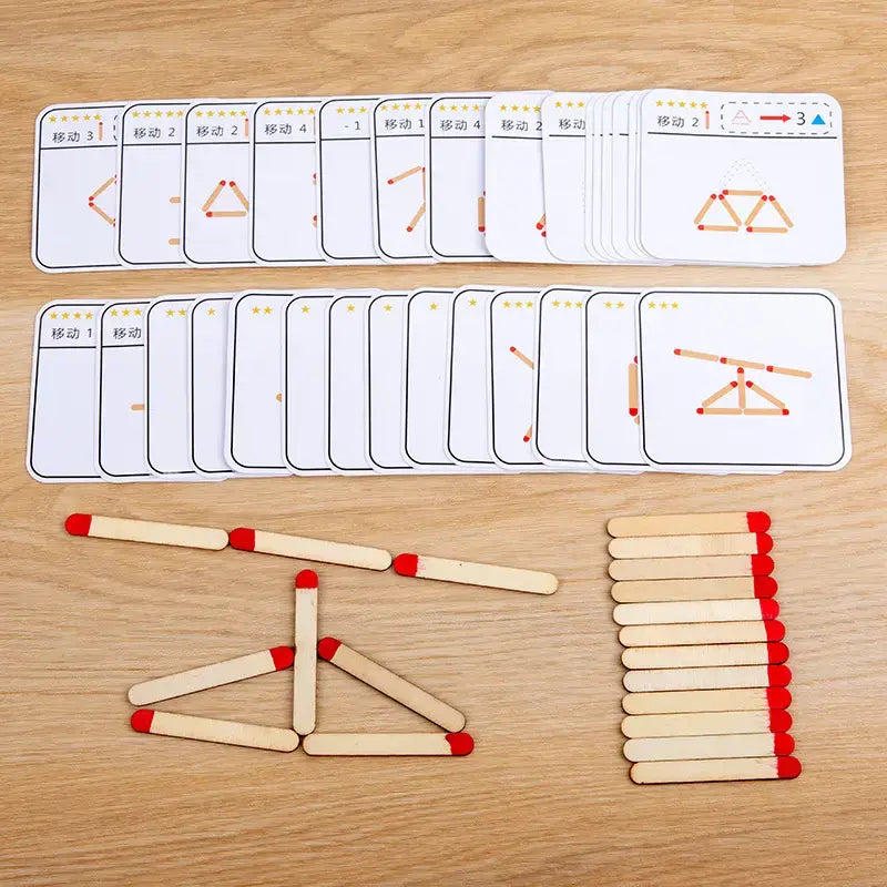Matchbox stick card game
