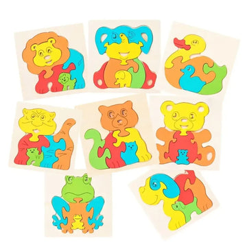 Mom and Baby 6 piece wooden puzzle- Random design (1pc)
