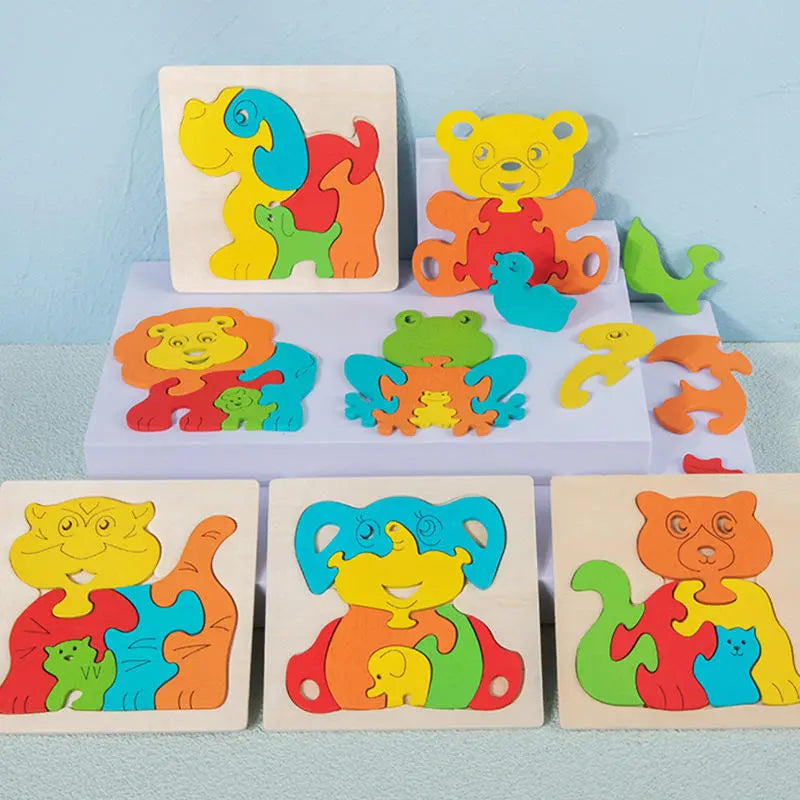 Mom and Baby 6 piece wooden puzzle- Random design (1pc)