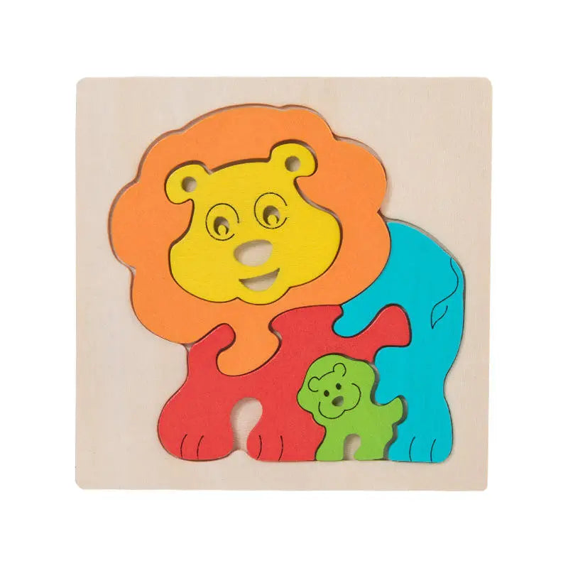 Mom and Baby 6 piece wooden puzzle- Random design (1pc)