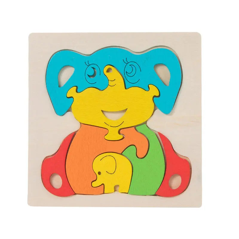 Mom and Baby 6 piece wooden puzzle- Random design (1pc)