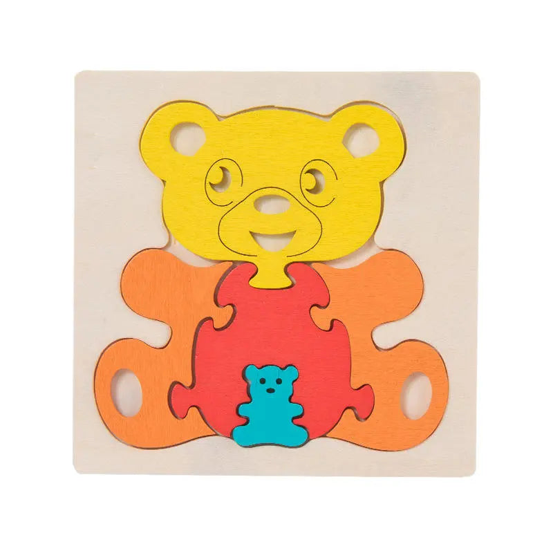 Mom and Baby 6 piece wooden puzzle- Random design (1pc)