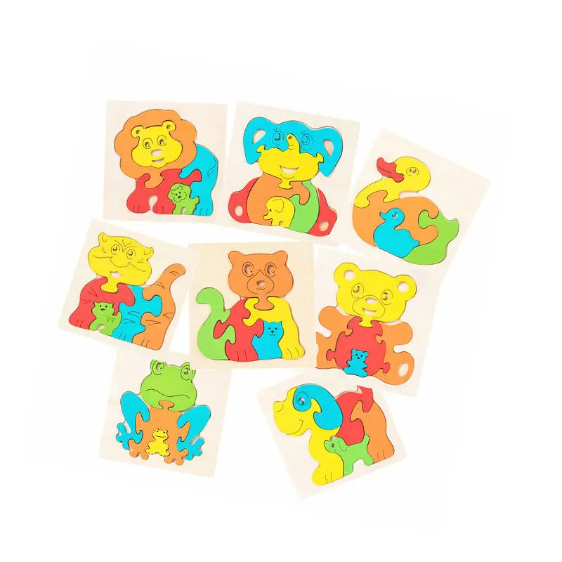 Mom and Baby 6 piece wooden puzzle- Random design (1pc)