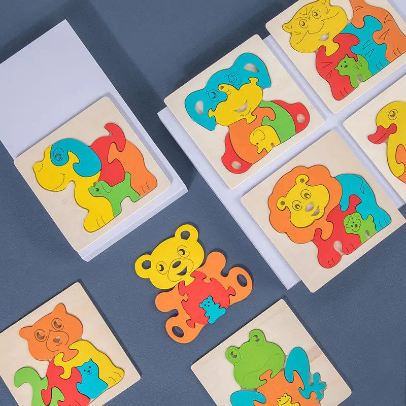 Mom and Baby 6 piece wooden puzzle- Random design (1pc)