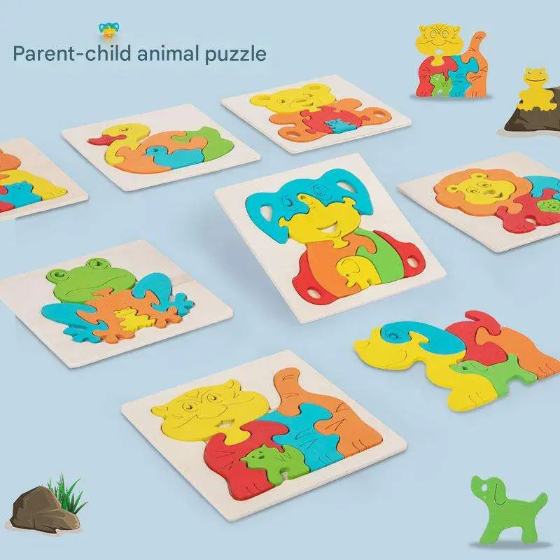 Mom and Baby 6 piece wooden puzzle- Random design (1pc)