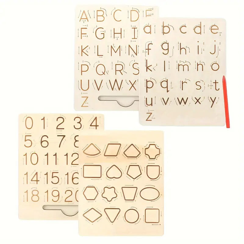Number- shapes tracing board