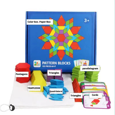 Pattern Blocks- 155 piece educational set