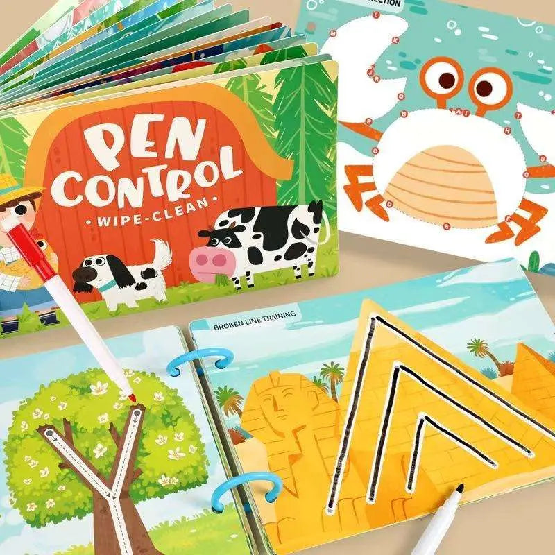 Pen control busy book for strong pre-writing skills- Random design(1pc)