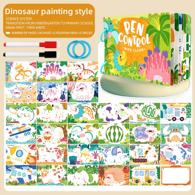 Pen control busy book for strong pre-writing skills- Random design(1pc)