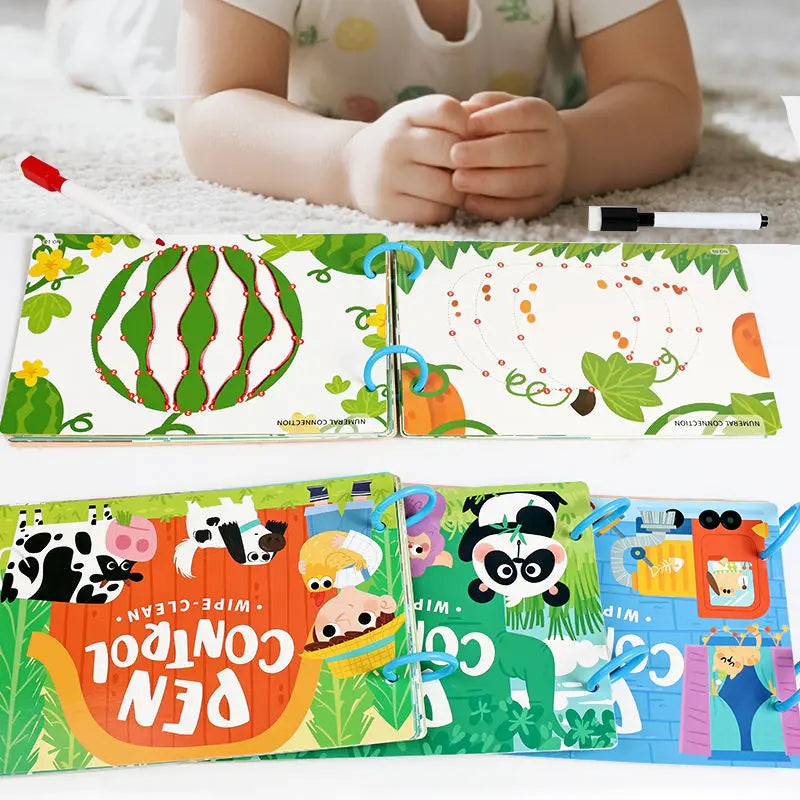 Pen control busy book for strong pre-writing skills- Random design(1pc)