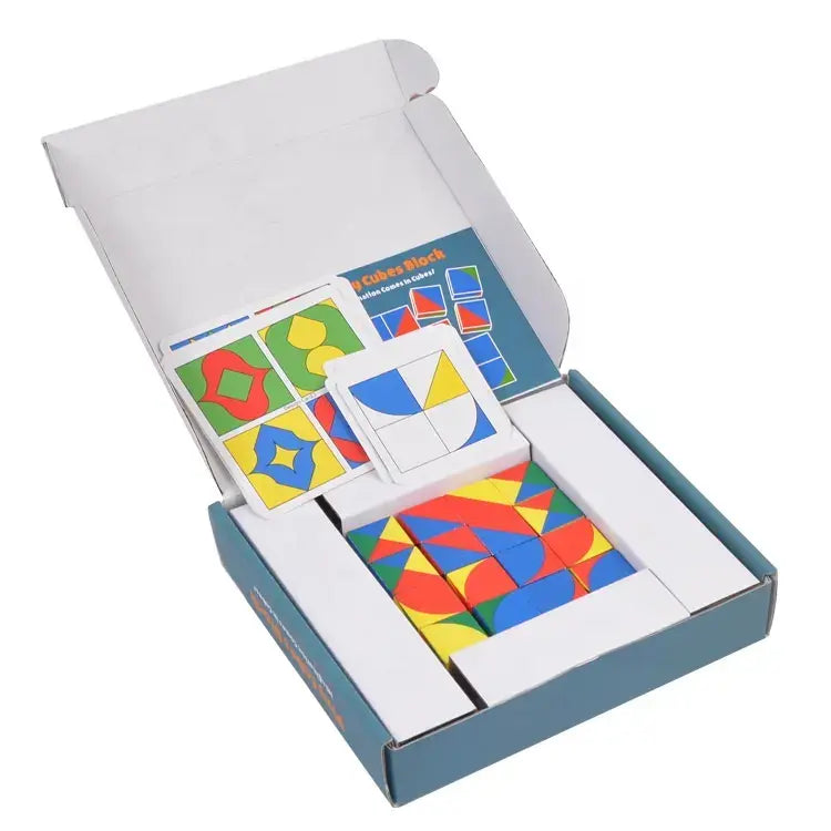 Wooden pixy cubes colourful block