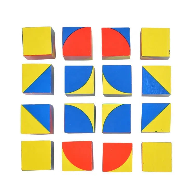 Wooden pixy cubes colourful block