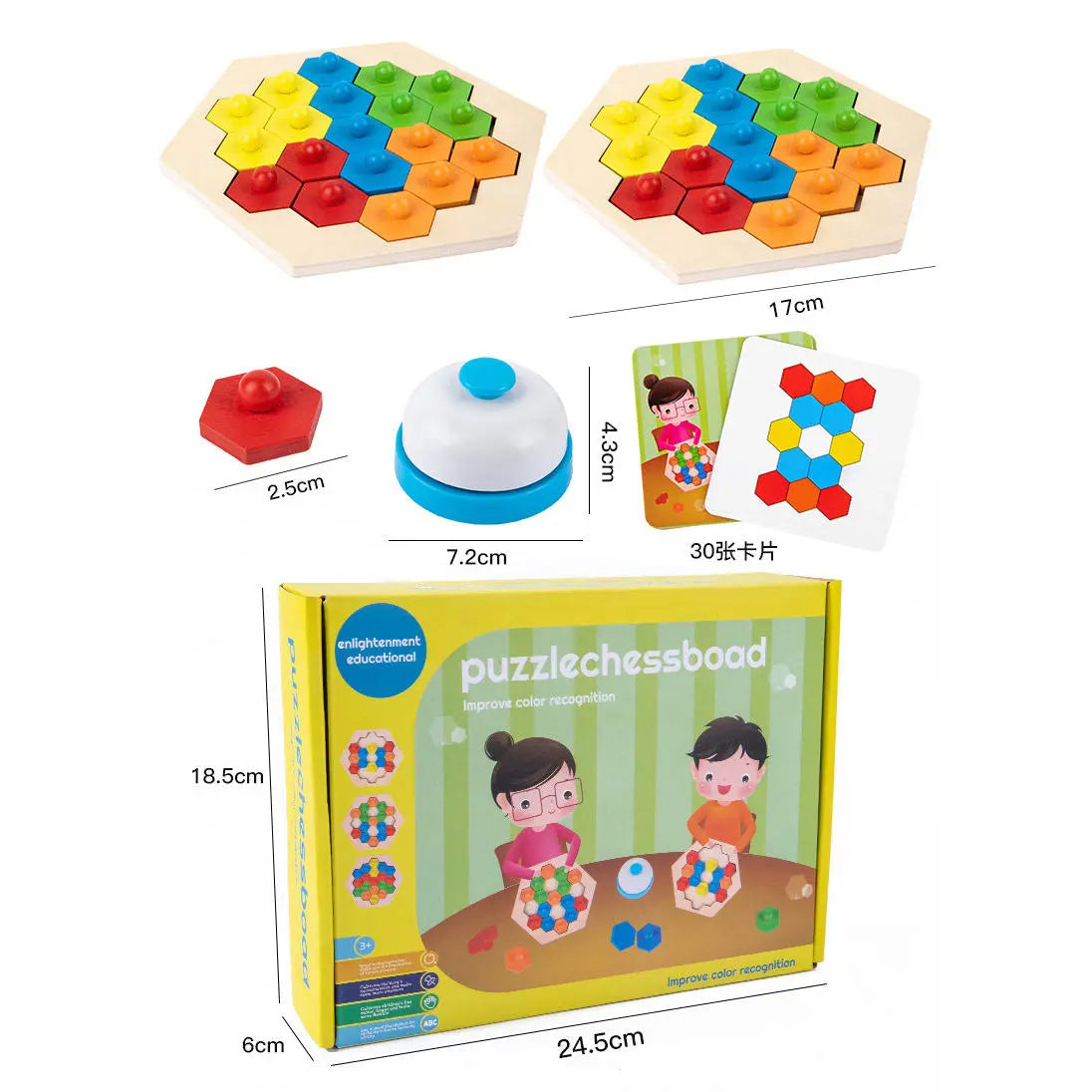 Hexagon Puzzle Chessboard