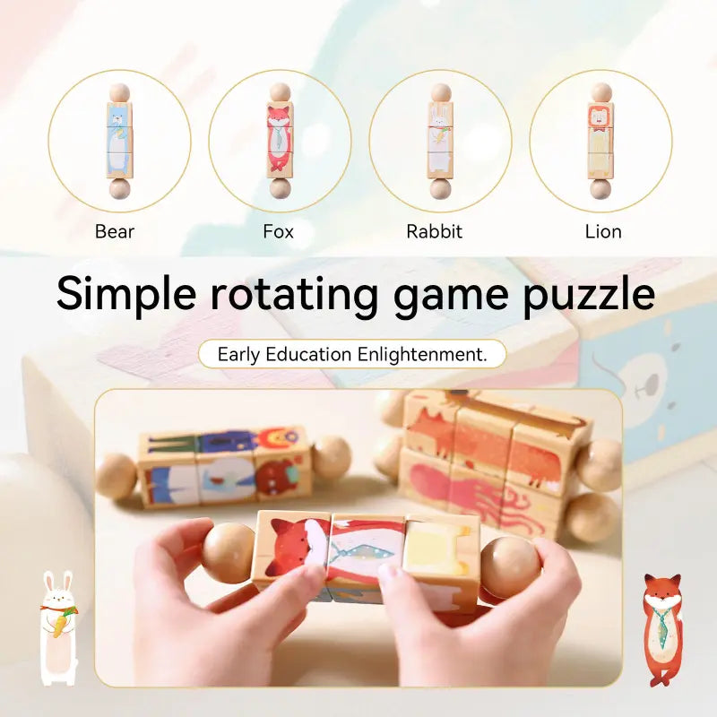 Wooden Rotating Twister Puzzle