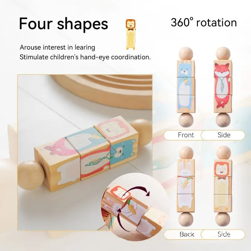 Wooden Rotating Twister Puzzle