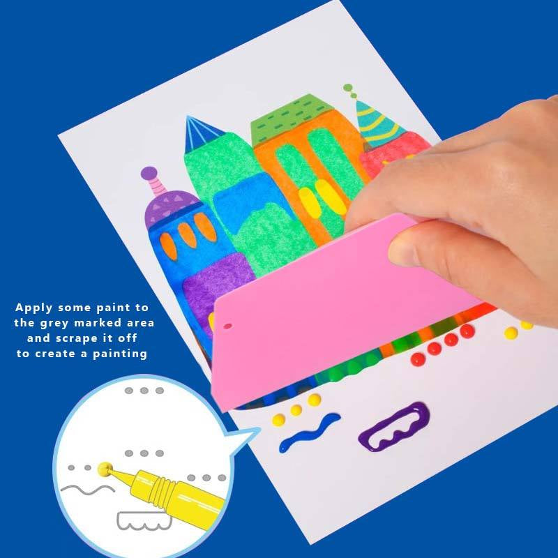 🎨 Rainbow Scratch Art Creativity Kit – 35 Pieces