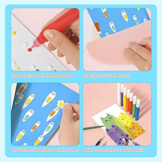 🎨 Rainbow Scratch Art Creativity Kit – 35 Pieces
