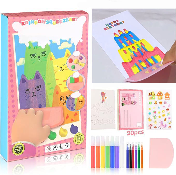 🎨 Rainbow Scratch Art Creativity Kit – 35 Pieces