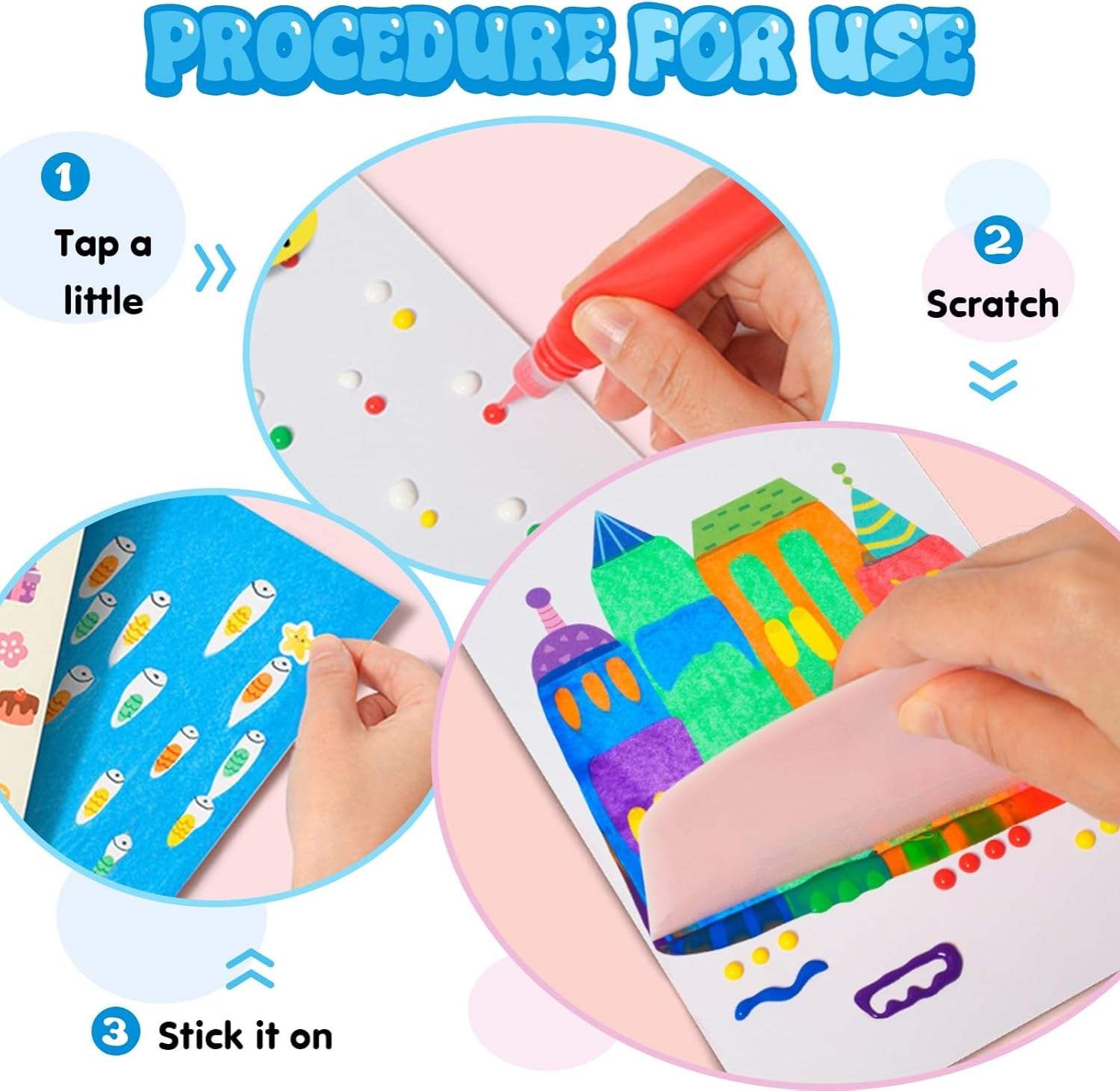 🎨 Rainbow Scratch Art Creativity Kit – 35 Pieces