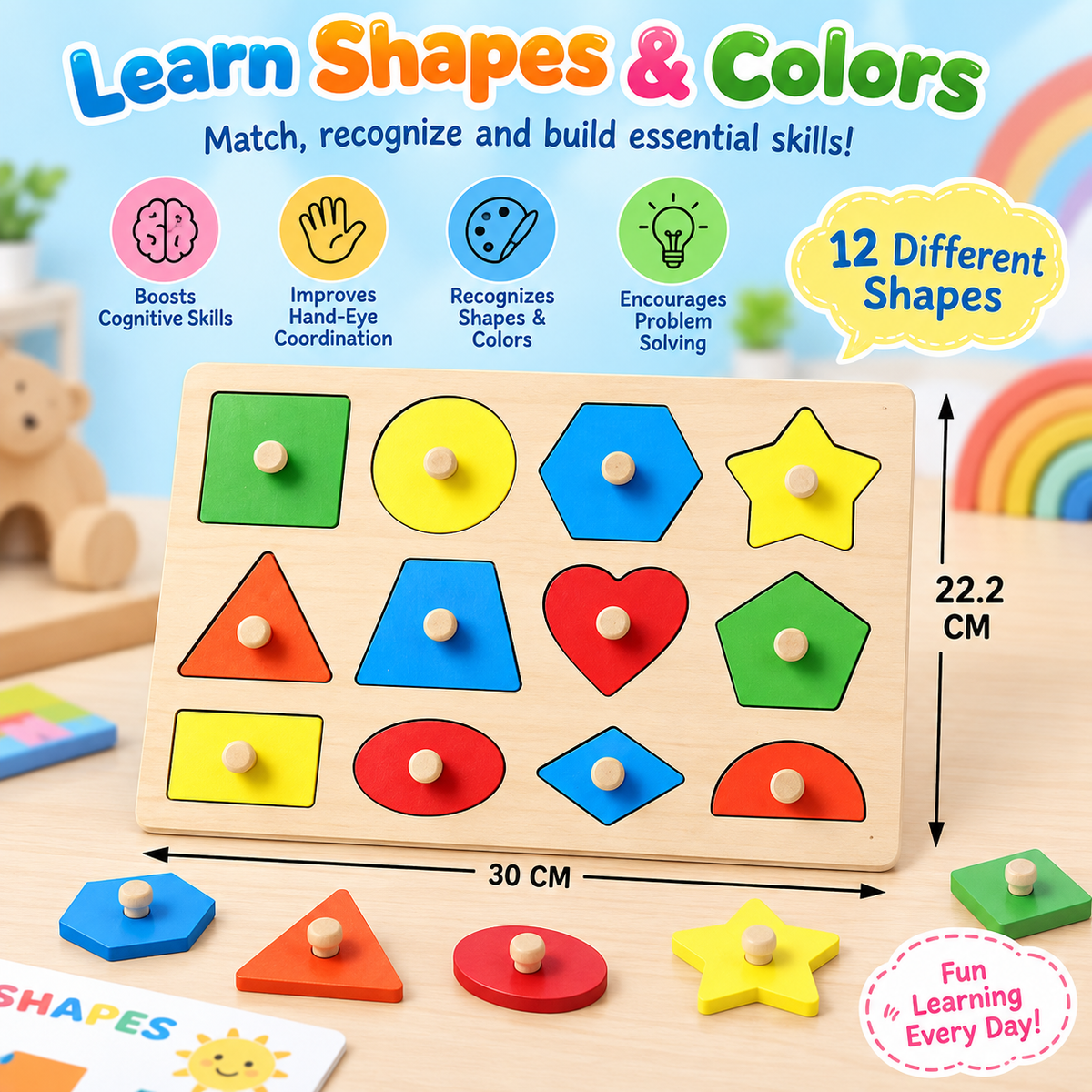 Shape board puzzle big(1pc)