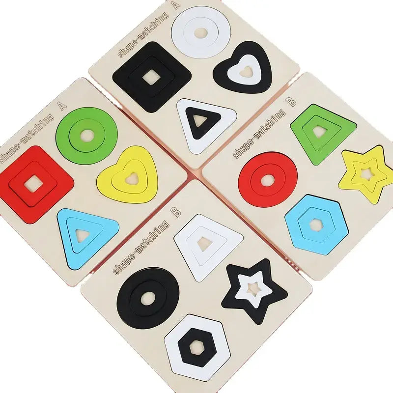 Wooden geometric seriation puzzle small for toddlers(1pc)