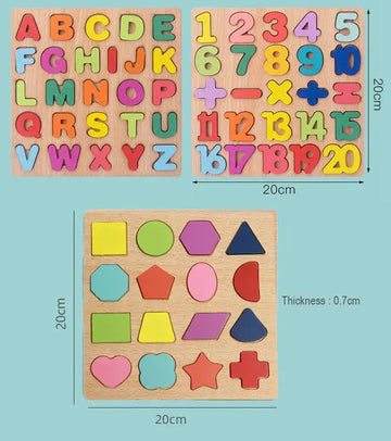 🧩 Early Learning Essentials Combo – Letters, Numbers & Shapes