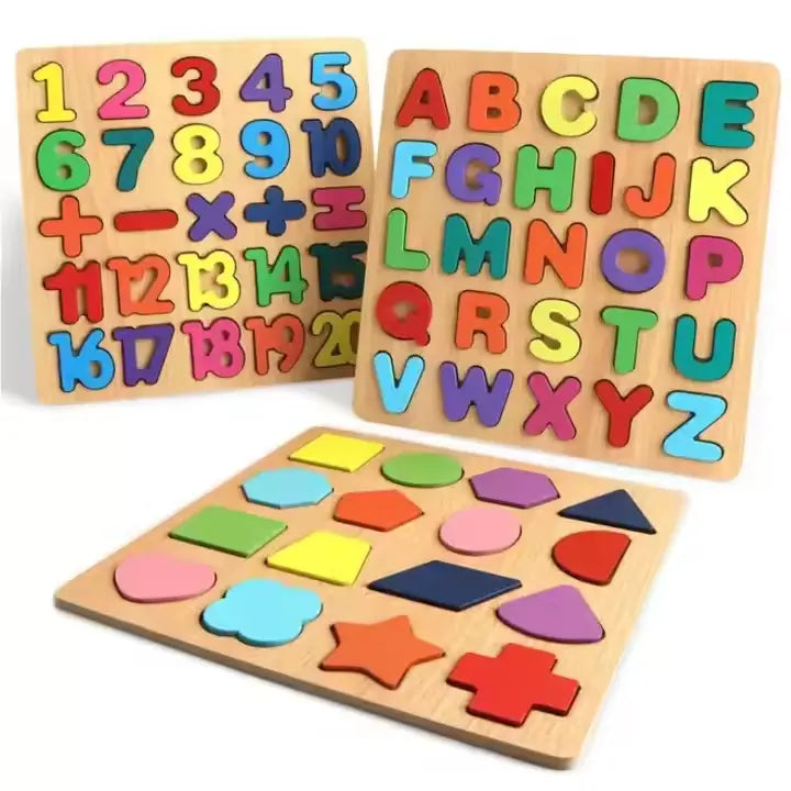 🧩 Early Learning Essentials Combo – Letters, Numbers & Shapes