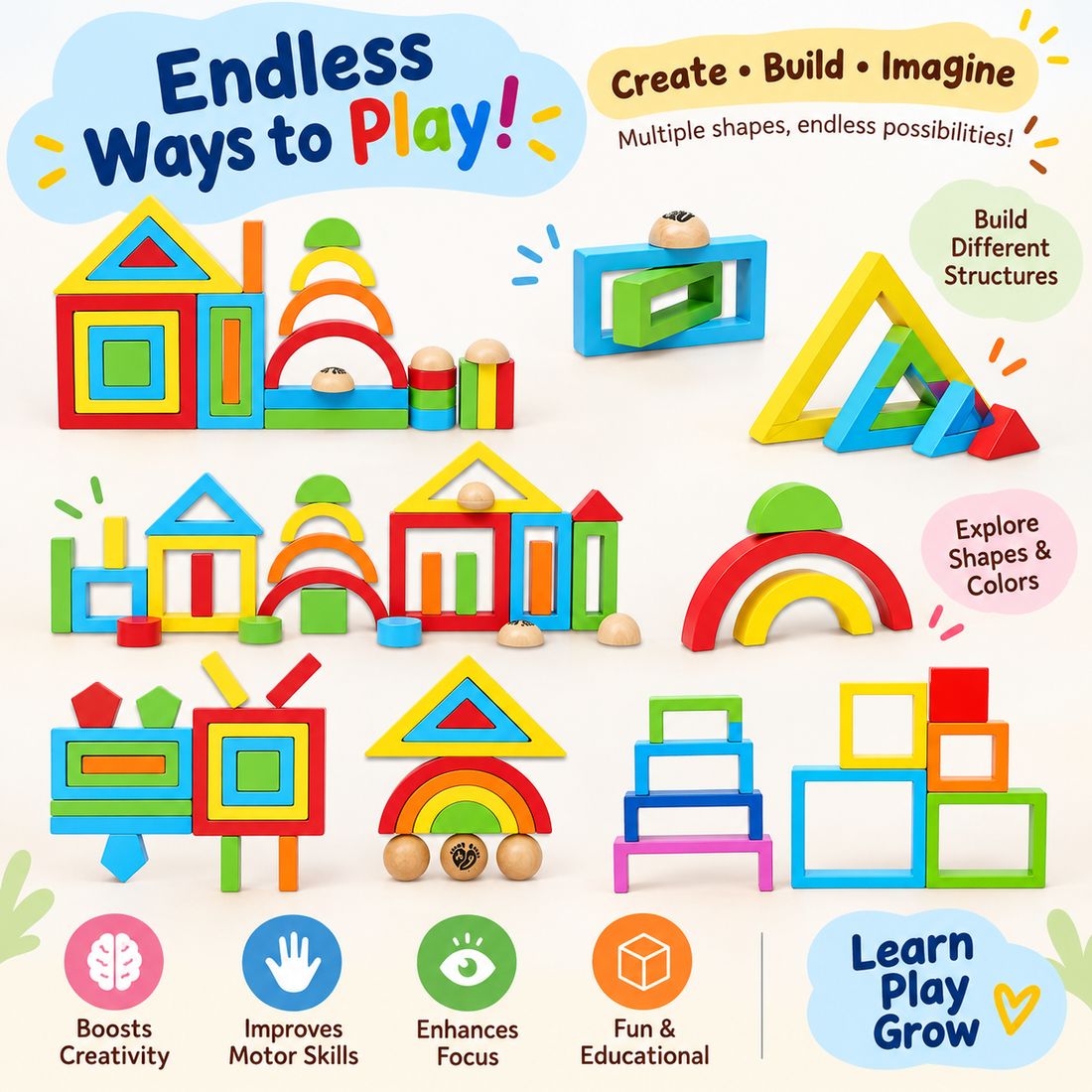 Small ring building blocks for creativity and imagination!
