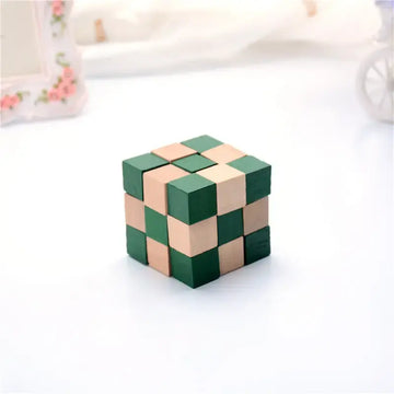 Wooden Snake Cube Puzzle – Brain Teaser & Logic Building Toy🧩