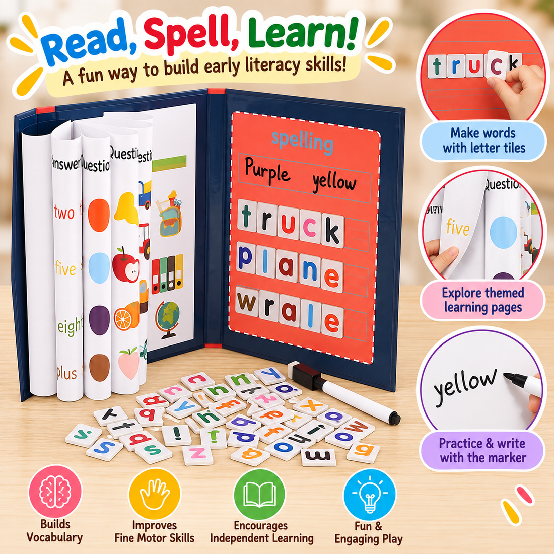 Magnetic Spelling book game