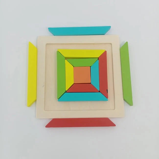 Wooden puzzle- square design 1