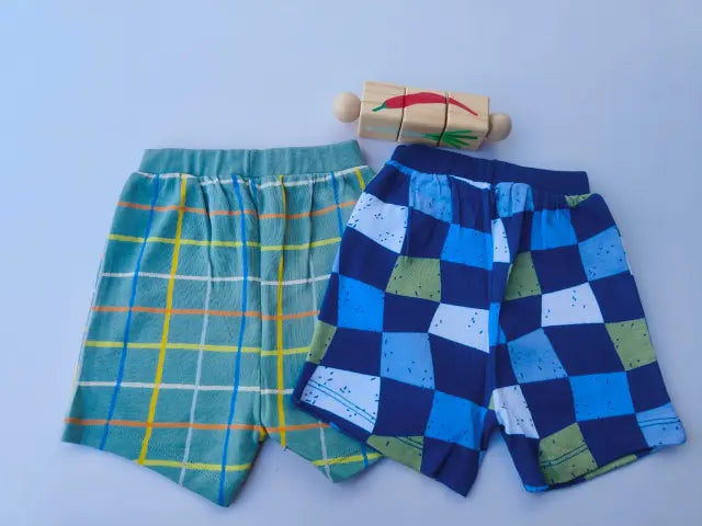 Little squares of joy shorts- (Pack of two)