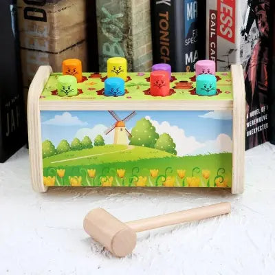 Cute Hammer Toy – Classic Wooden Whack-a-Mole Fun!