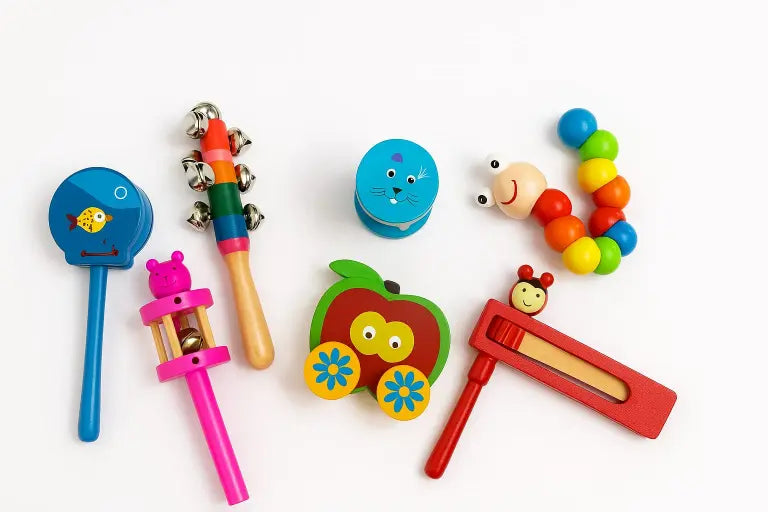 Happy sound Rattle Combo Set - Random design (0-1y)