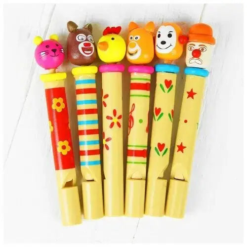Wooden musical flute push whistle with unique sound for babies(1pc)