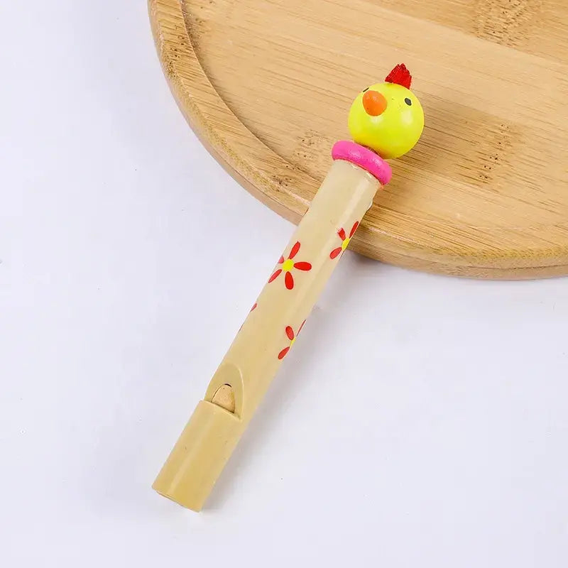 Wooden musical flute push whistle with unique sound for babies(1pc)