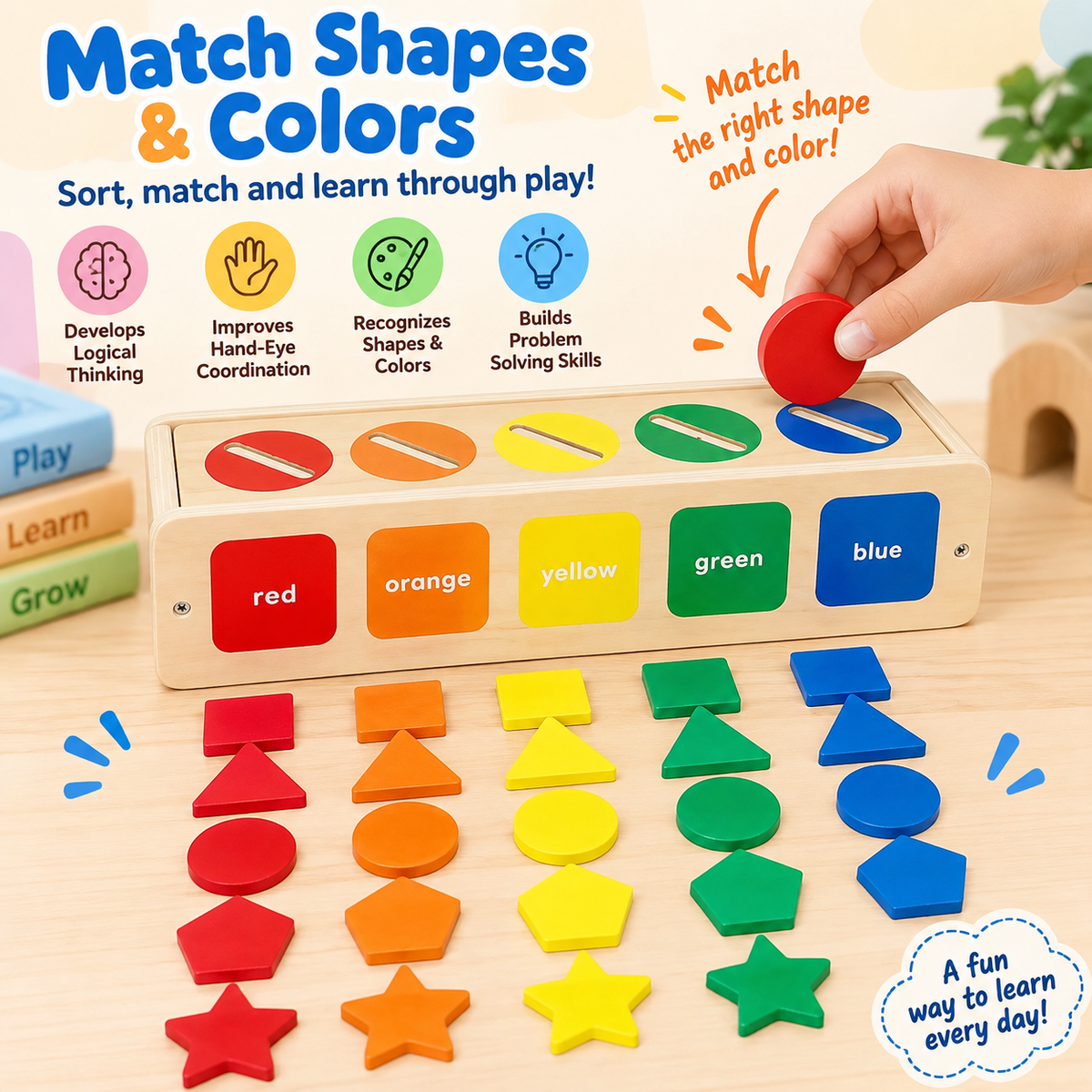 Shape & Color Sorter Learning Box