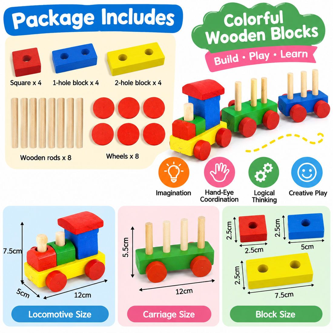 Rainbow Builder Train Set