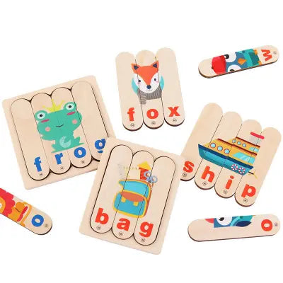 Spell Game Wooden Stick Puzzle